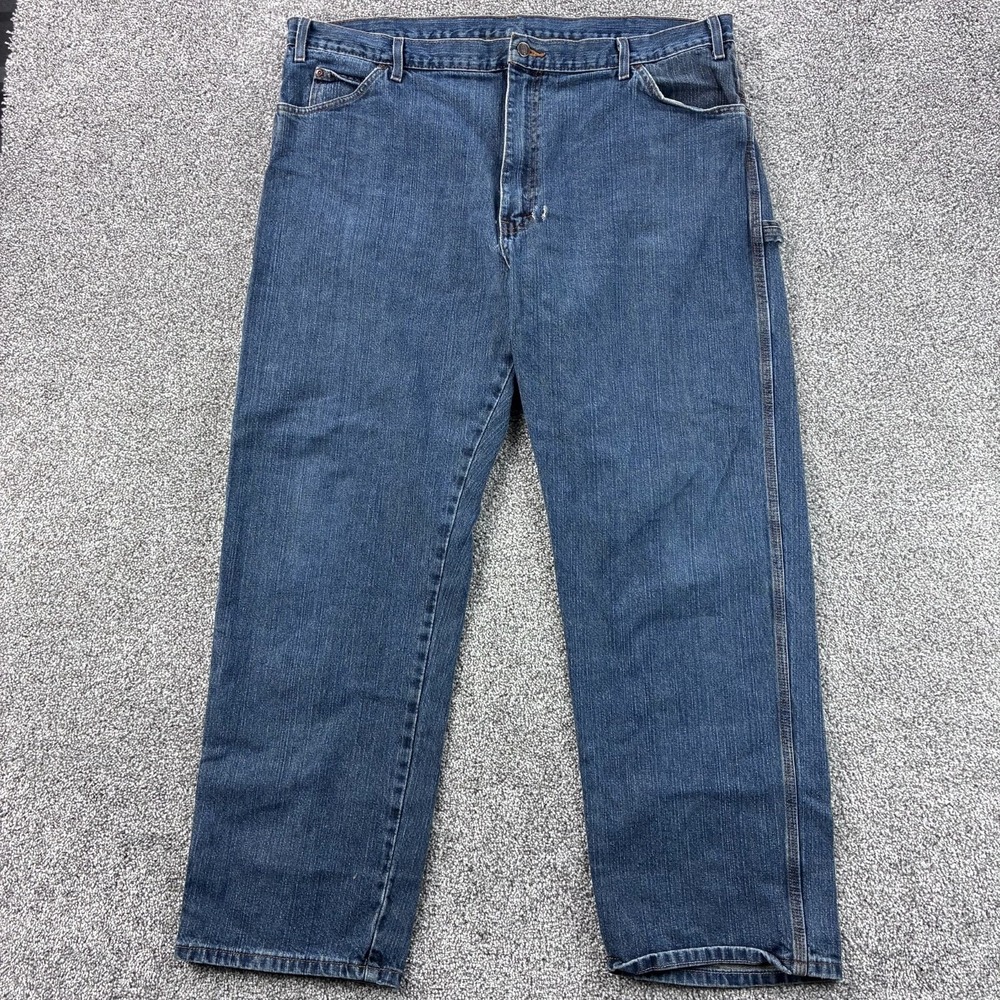 Vintage Y2K Dickies Carpenter Jeans Mens 42x30 Dark Wash Denim Baggy Relaxed